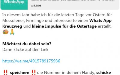 Impulse für die Kar- und Ostertage auf Dein Handy!