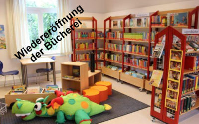 Wiedereröffnung der Bücherei nach Corona-Zwangspause