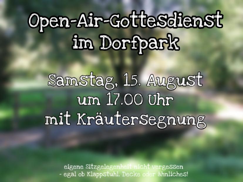 Open-Air-Gottesdienst mit Kräuterweihe