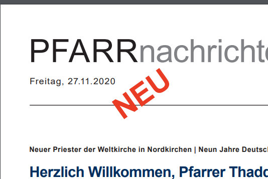 Neue Ausgabe der Pfarrnachrichten im Quartal