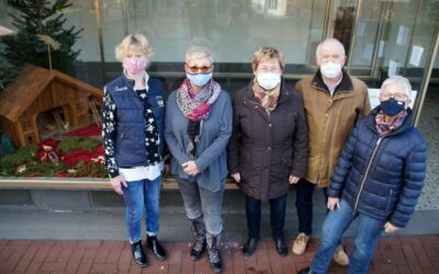 Krippe im Schaufenster