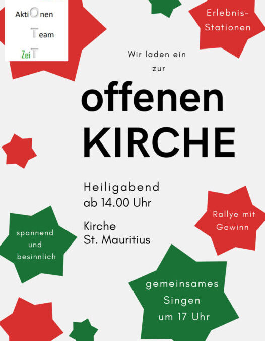 Offenen Kirche zu Hl. Abend für Familien