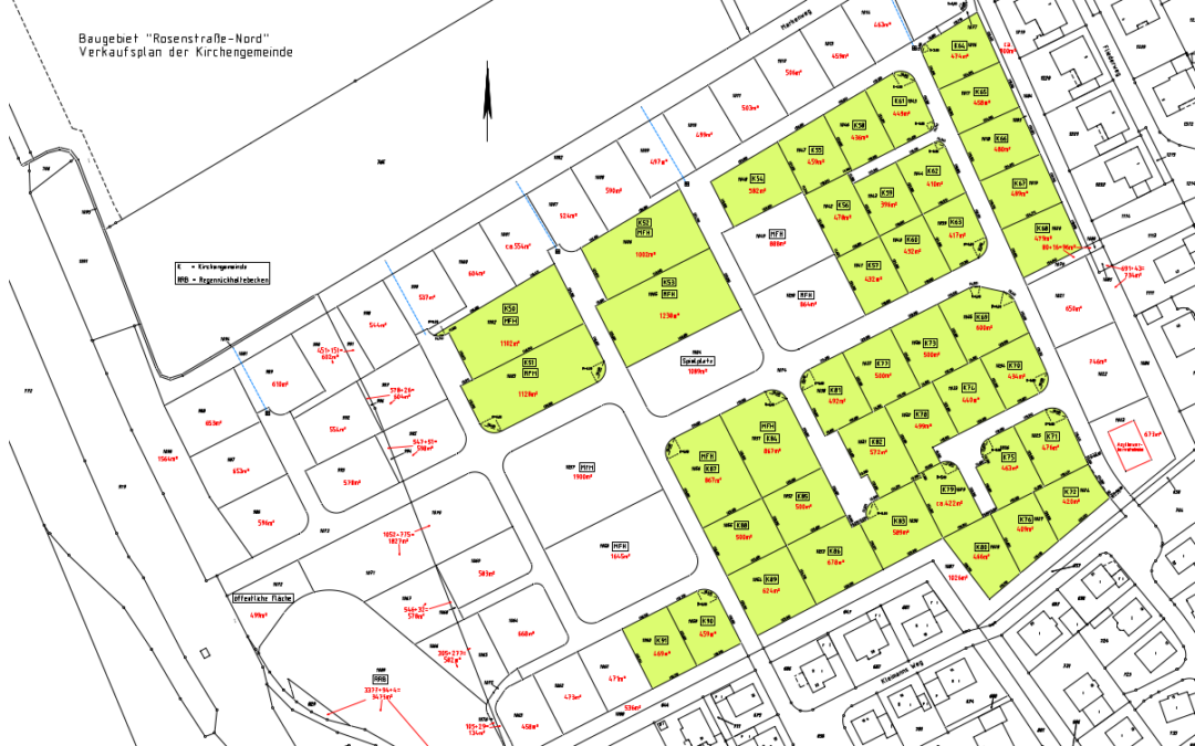 Vergabe von Erbbau-Grundstücken im Baugebiet „Rosenstraße-Nord“