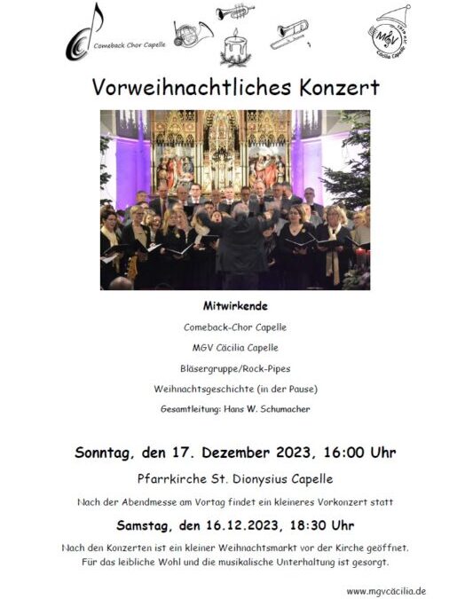 Vorweihnachtliches Konzert in Capelle